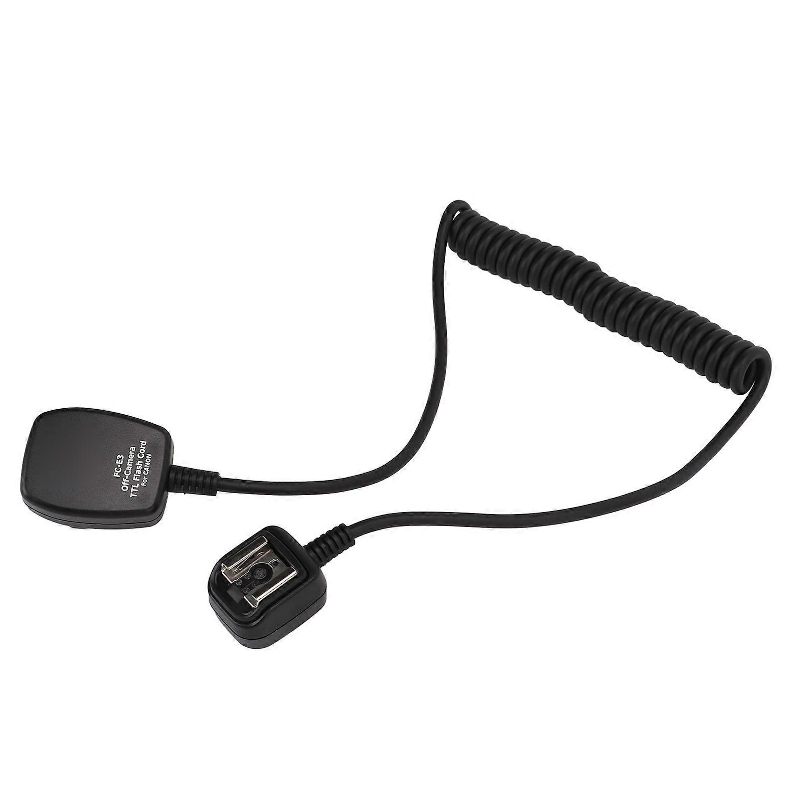 JJC Off Camera Flash Speedlite Cord 1.3m Camera TTL Sync Flash Extension Cord FCE3 Hot Shoe for 600EX RT 580EX II