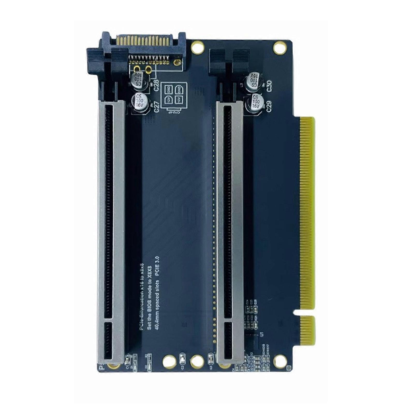 PCIe3.0 X16 to PCIE X8X8 Slot Expansion Adapters Card Expand Computer Capabilities Multicolor