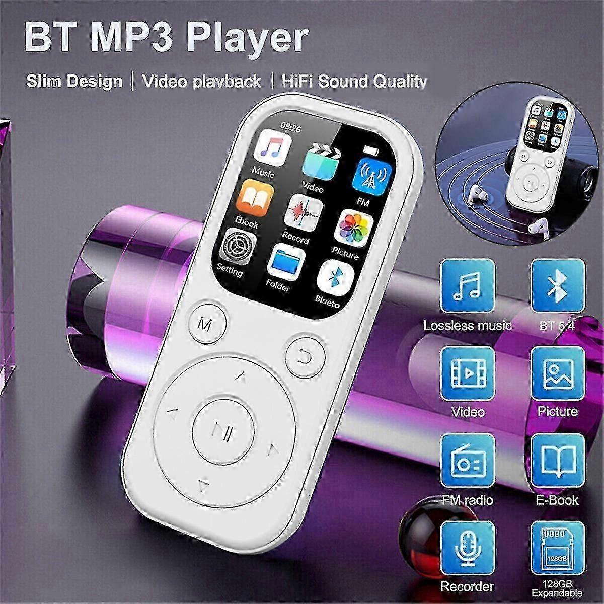 New MP3 Bluetooth Player Fast Charging 5.4 Bluetooth Version Expandable Memory Card Music Player FM