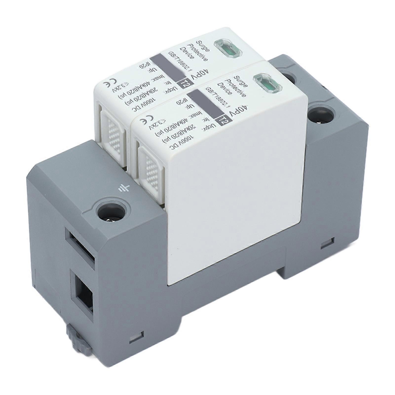 Surge Protective Device 2P Voltage Protection Arrester Protector 20‑40KA 1000VDC CHLT‑40PV
