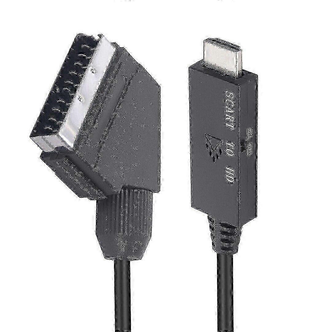 SCART to HDMI Adapter for TV with Video Cable Connection