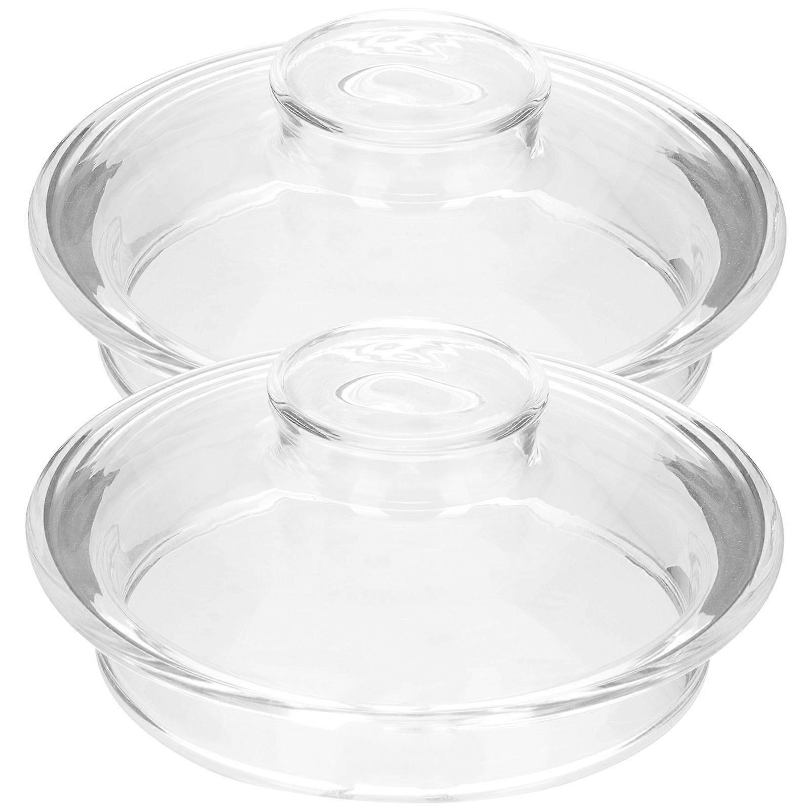 透明ガラスティーポットケトル蓋 ティーカップ交換用ガラス蓋 家庭用ティーカップカバー 2個