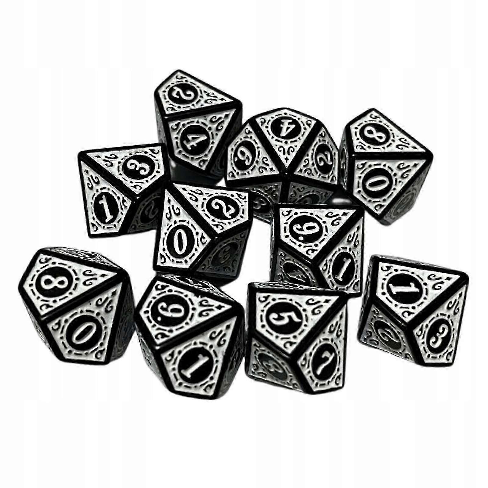 10x Set Of Polyhedral Dice Bar Toys Green Dice