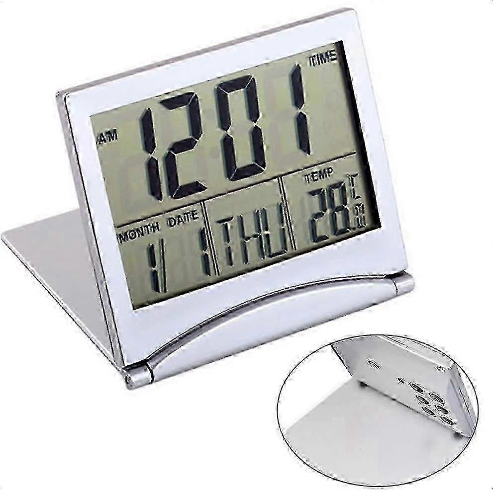 Alarm Clock MT-033 LCD Display Portable Folding Digital Travel Alarm Clock