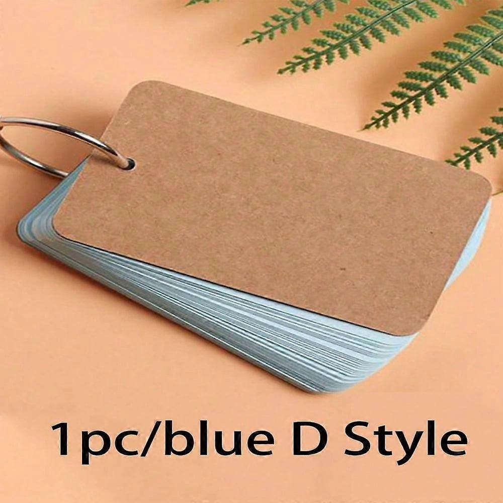 LOVEVER Portable Notebook with Blank Cards, English Memo Punch Binder, Travel Journal, Loose-Leaf, Double-Sided, Ring-Bound Notepad