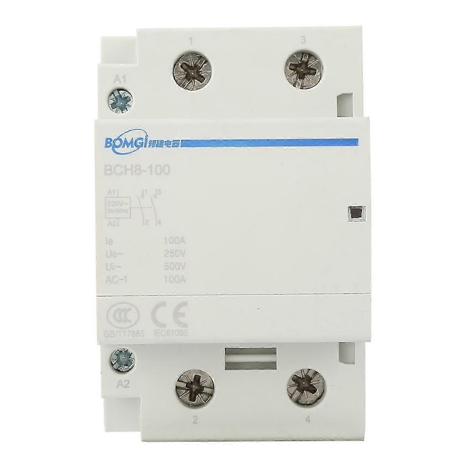 24/230V 50/60HZ Household AC Contactor 2P/2NO 100A Modular Contactor(230V)