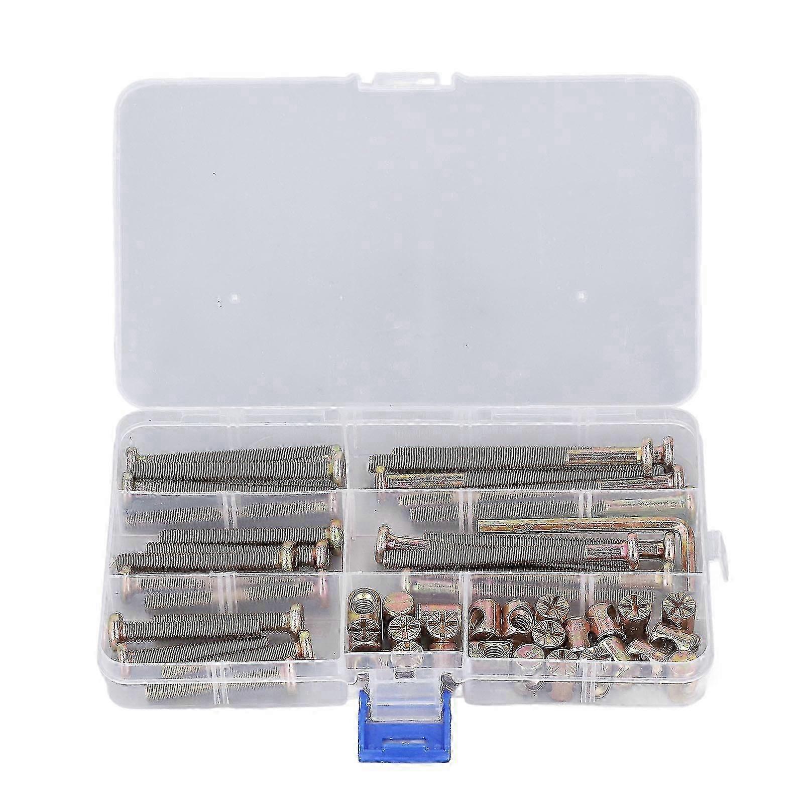 M6 Screw Assortment Set with Button Head Screws, Hammer Head Nuts, and Hex Wrench for Parts Repair