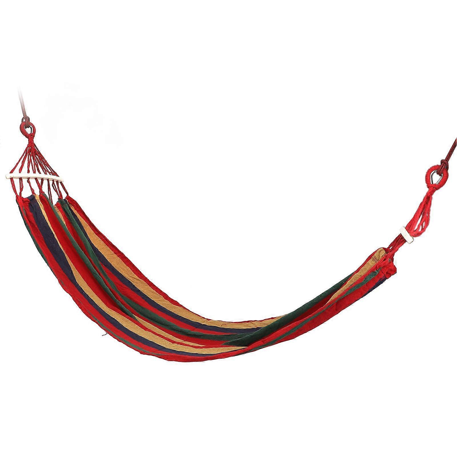 Camping Hammock Canvas Breathable Strong Load Bearing Portable Fabric Hammock for Travel Backpacking Beach Backyard Blue