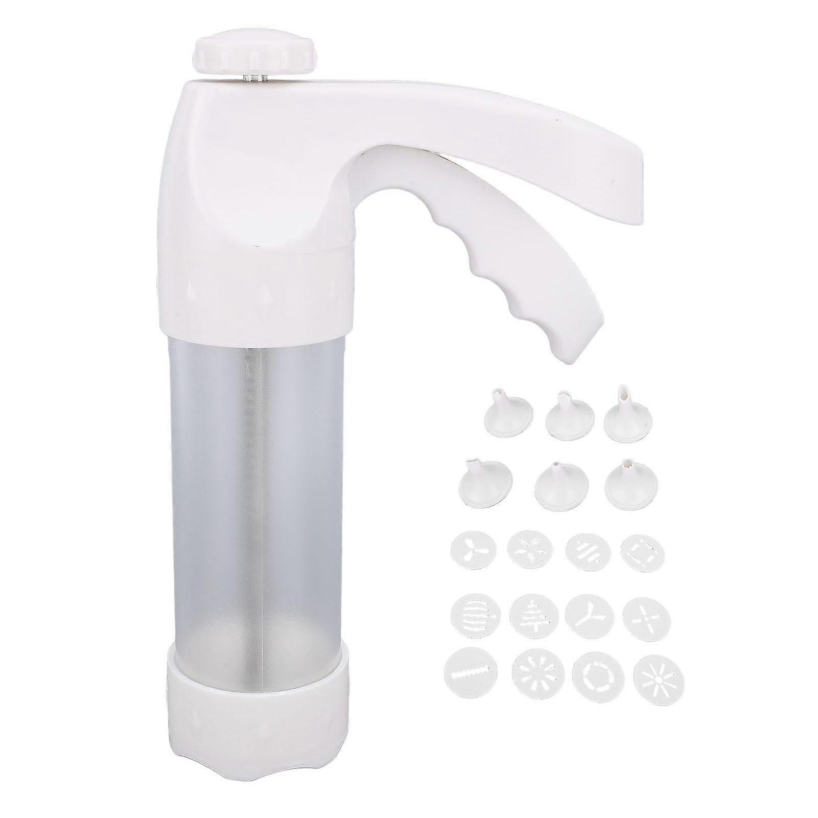 Cookie Press Decorating Kit for Baking ABS Cookie Maker with 12 Discs and 6 Cake Decoration Piping