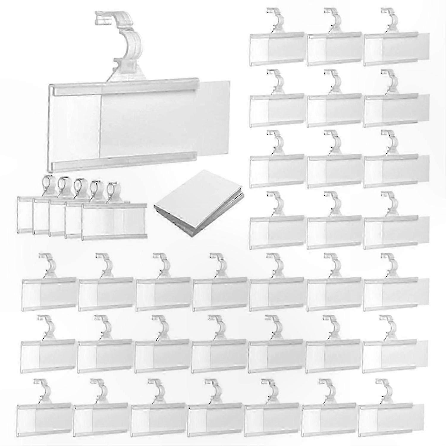150 Pcs Wire Shelf Label Holders with Locks, Label Display Holder for Shelving