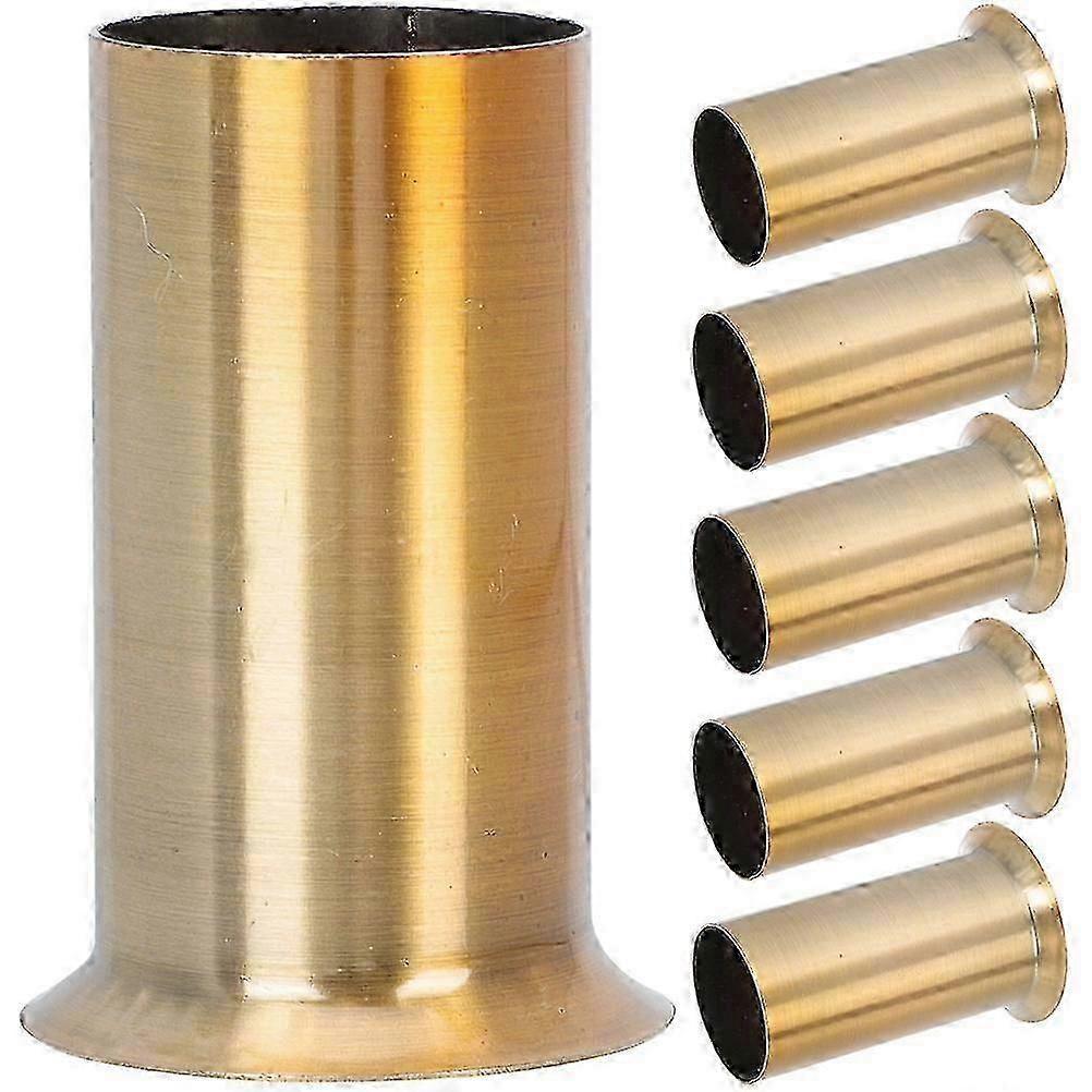 6 stk. flangemuffe lampebasemuffe E14 fatning lysekrone lampeholderrør