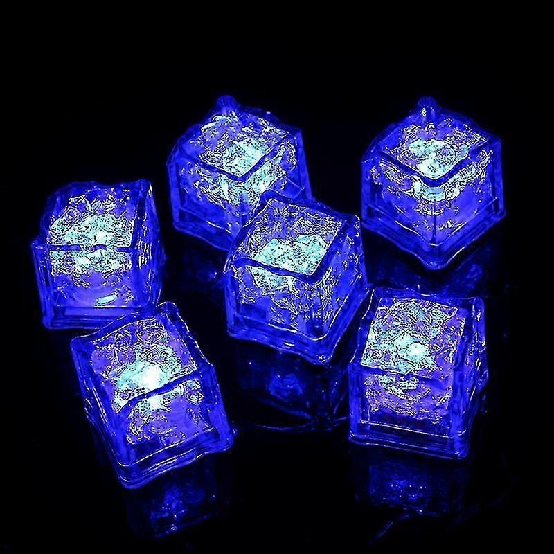 Light Up Ice Cubes, 12 Pack Multi Color Led Ice Cubes, Reusable Glowing Flashing Ice Cube For Club Bar Party