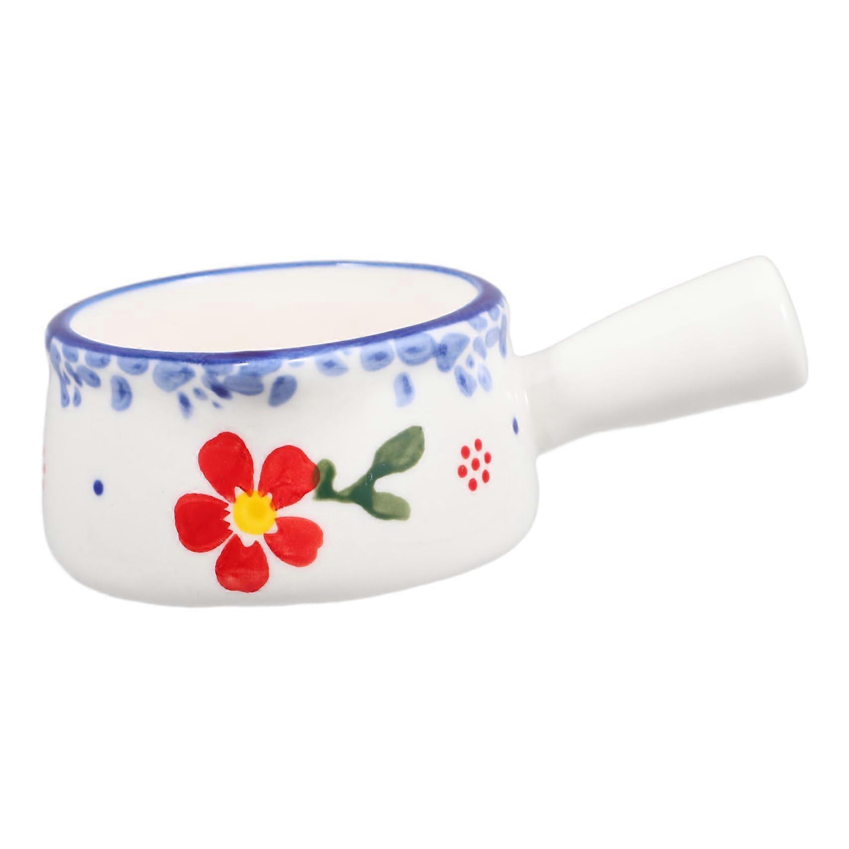 Ceramic Milk Creamer Pitcher with Handle for Coffee, Syrup or Sauce, Restaurant and Home Use