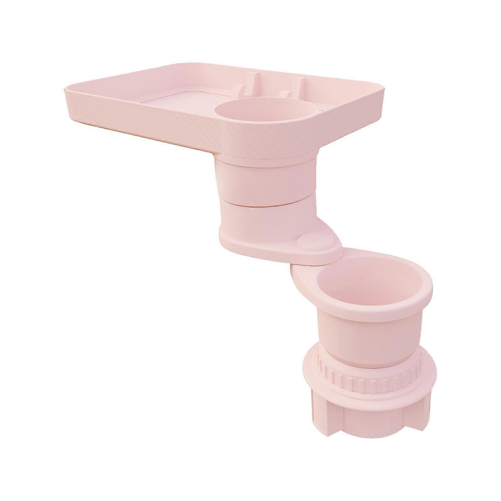 360 Degree Rotating Vehicle Drink Tray Multiple Compartment Organizers Secure Mounting For Bumpy Road And Long Drives Multicolor
