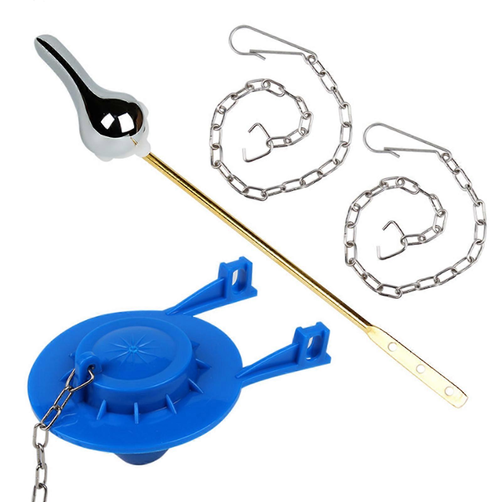 2Pcs Toilet Flapper Replacement Water Saving Flush Valves Flapper with Stainless Chain 2inch Universals Toilet Flapper Multicolor