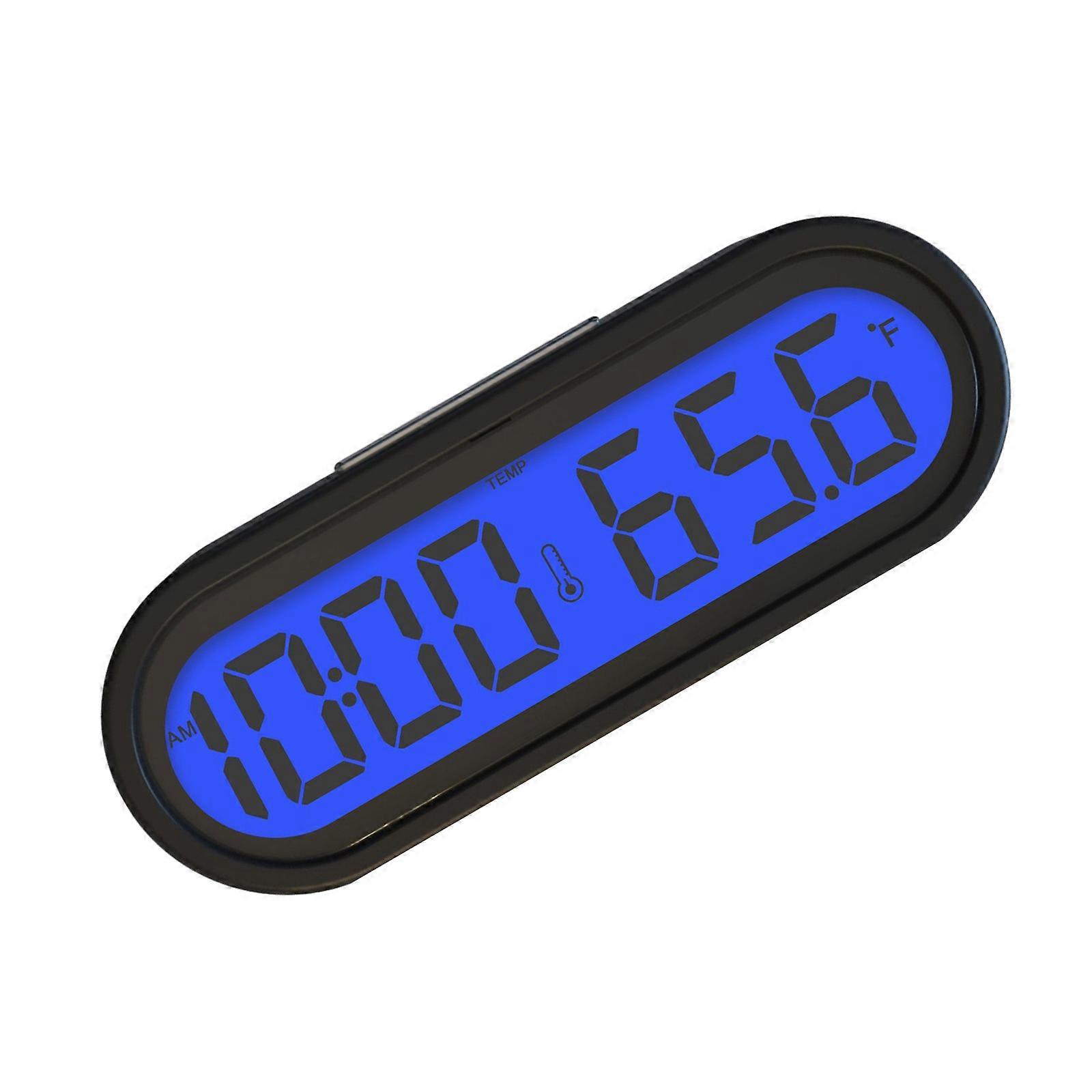 Multifunctional Clock Car Accessories Dashboard Mounted Mini Electronic Auto Clocks with Time Date Temperature Display Multicolor