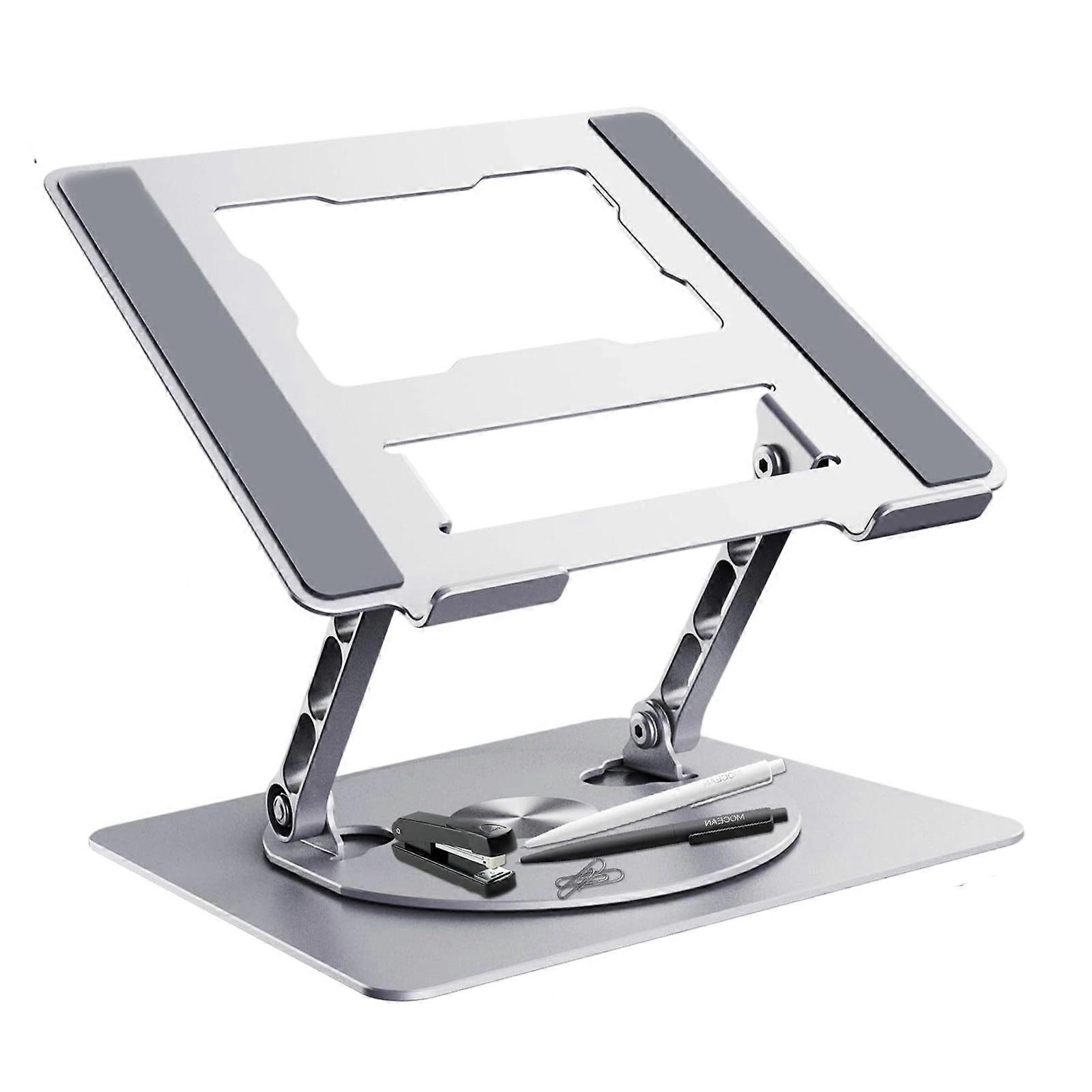 Portable Laptop Stand Foldable Support Base Notebook Stand Bracket for Laptop Computer Cooling Bracket Aluminum Rack  Apple Silver