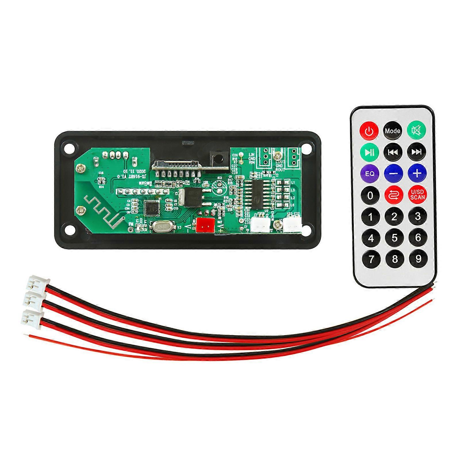 MP3 Decoders Board 2x25W Amplifier Wireless Bluetooth-compatible USB Decoding Module Support USB TF Card AUX FM Radio Multicolor