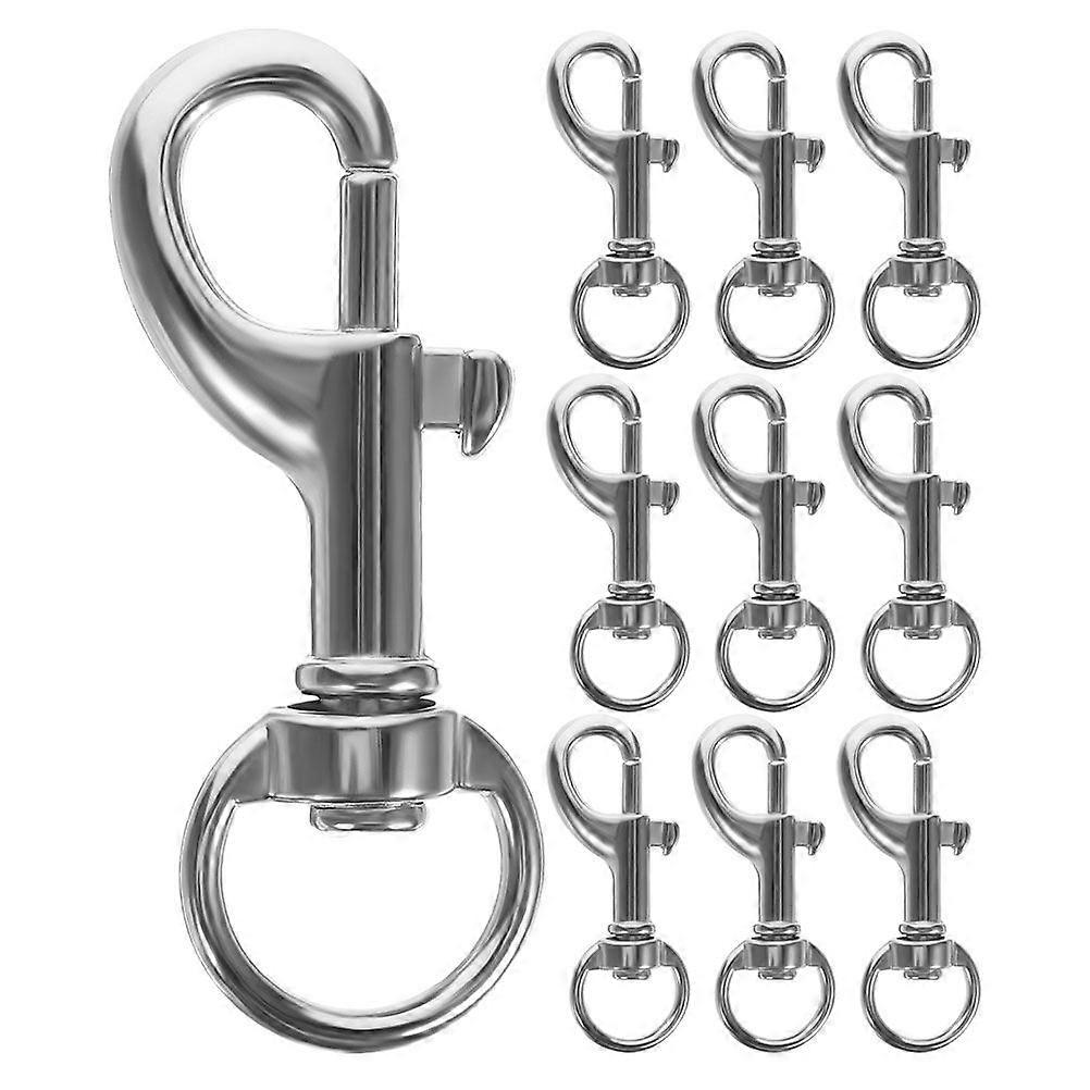 10pcs Swivel Snap Hooks Swivel Hooks Stainless Dog Chain Hook Dog Chain Clips Small Swivel Snap Hooks Dog Chain Replacement Clasp