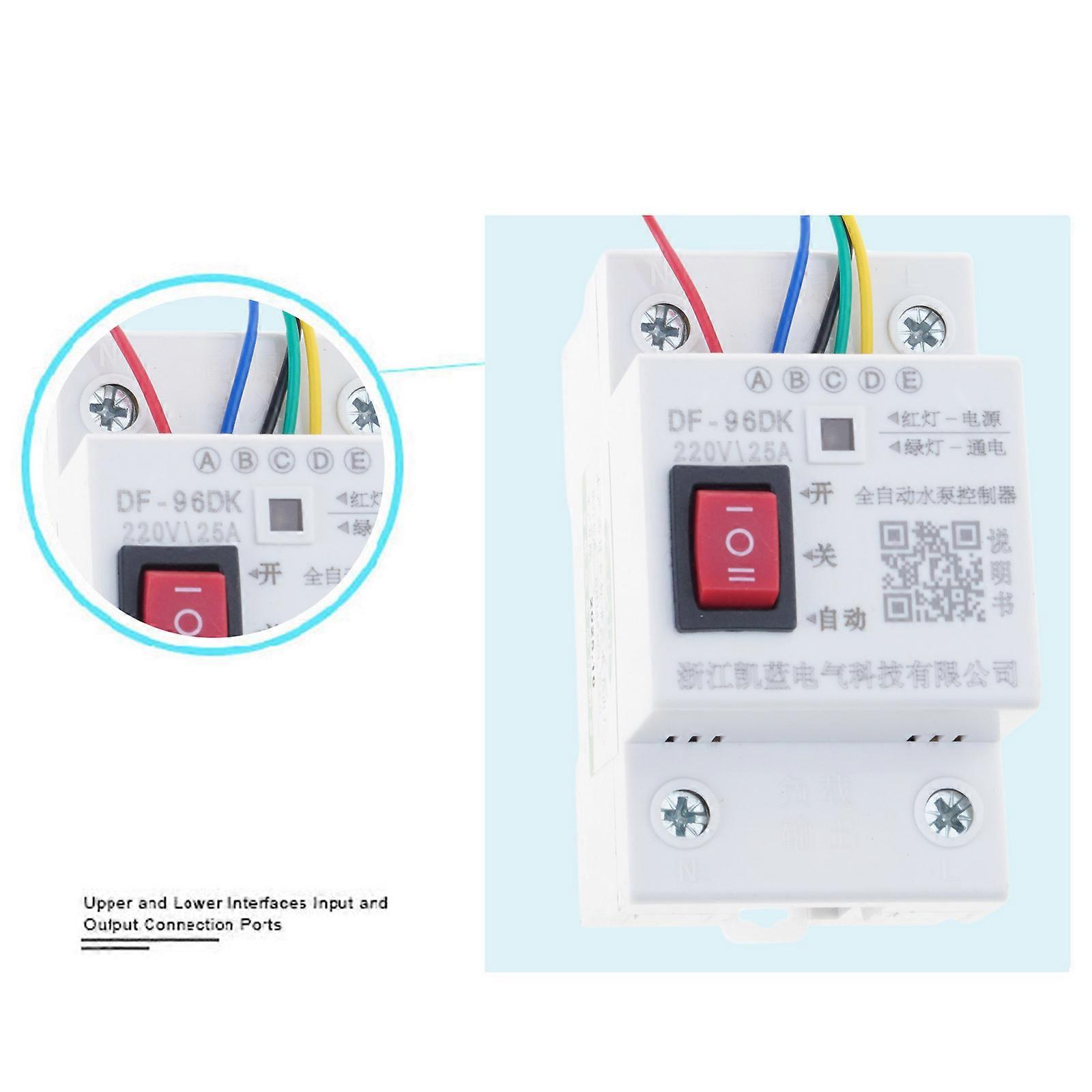 Df-96ed Automatic Water Level Controller 10a 220v Tank Liquid Height Detection Sensor Cistern Pump Switch With 3 Probes