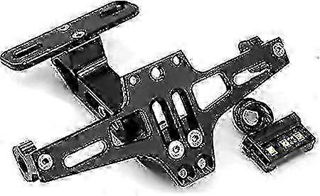 Universal Motorcycle Fender Eliminator Kit, Motorcycle Adjustable Turn Signal License Plate Frame With Aluminum Led Light For Universal Models