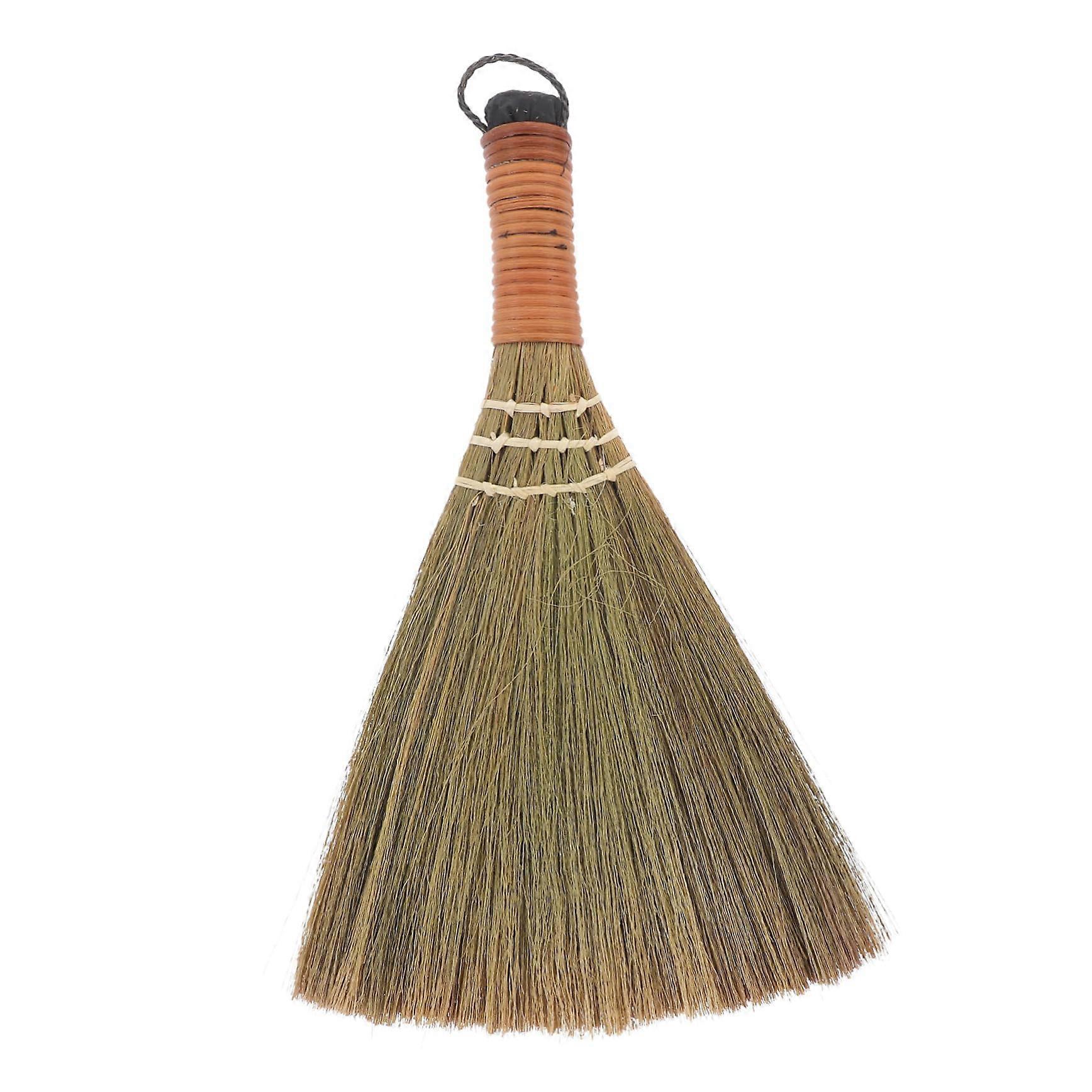 Soft Bristle Handheld Broom with Short Handle for Desk, Car, Furniture and HardtoReach Dust Cleaning