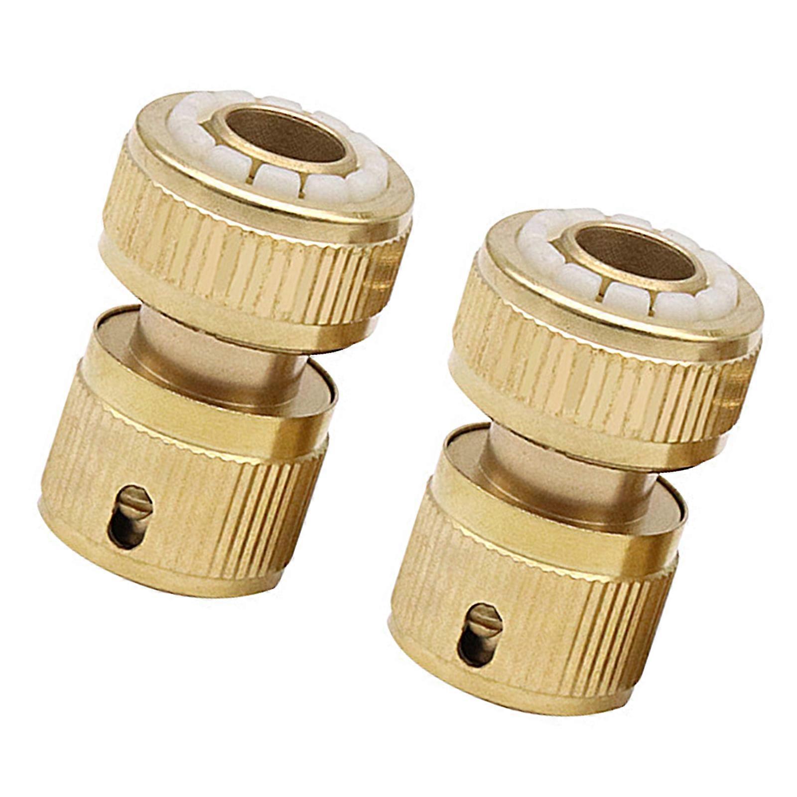 Brass Garden Hose Quick Connection Fittings Weatherproof Seal Easy Installation Tool Frees For Outdoor Watering Systems Multicolor