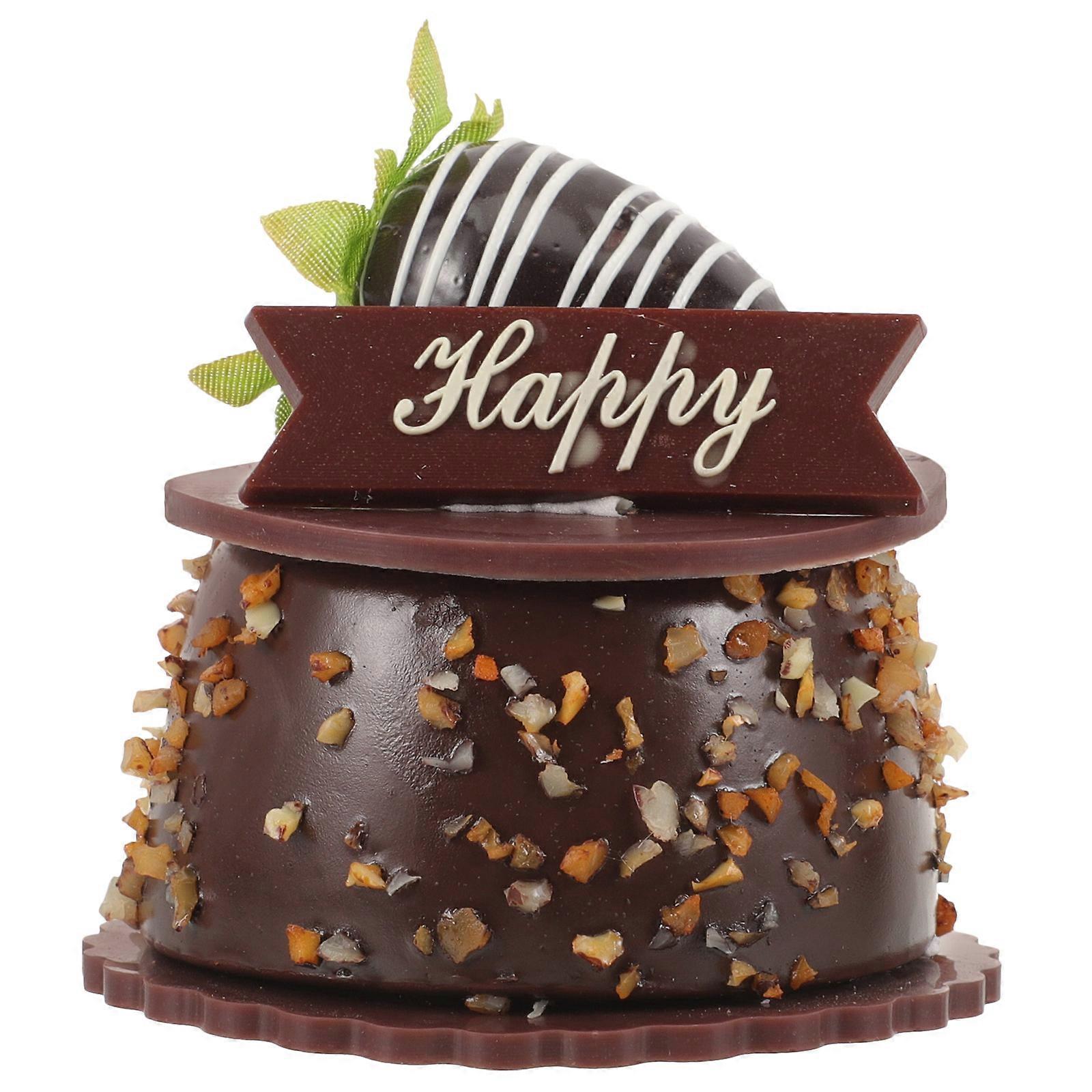 Fake Cake PVC Mini Artificial Dessert for Wedding Table Decoration 2Pcs