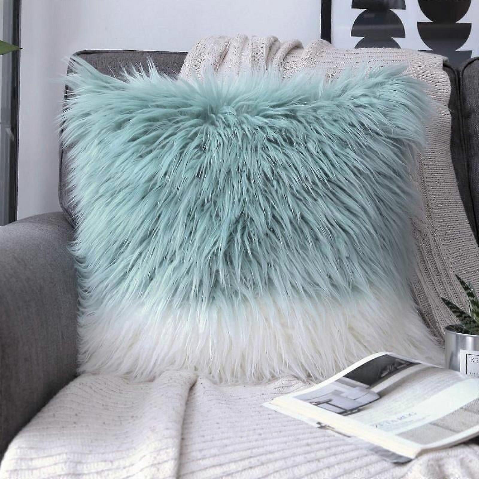 Phantoscope 18" x 18" Modern Blue, White Polyester Throw Pillow