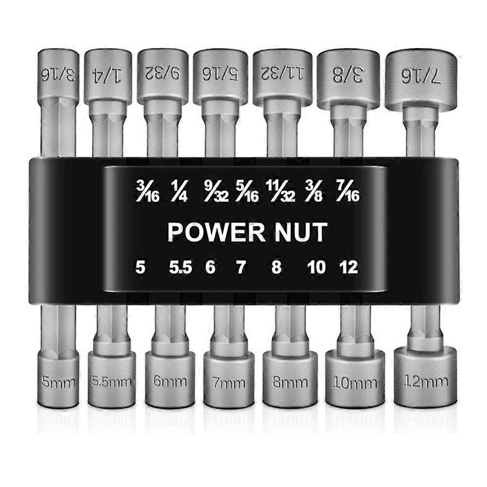14PCS Powerful Socket Hexagonal Wrench Hexagonal Handle Screwdriver Socket Extension Rod Pneumatic Screwdriver Insert