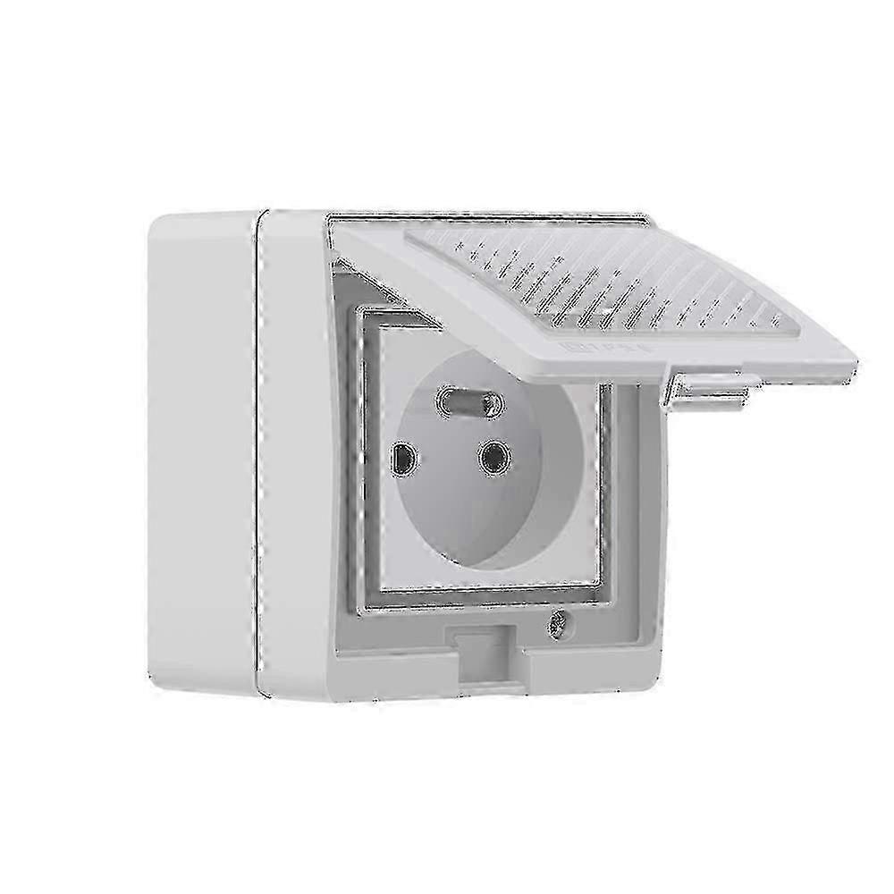 m S55 Tpe-fr 16a Outdoor Smart Socket, Ip55 Waterproof Wifi Smart Socket, Compatible With Alexa/google Home/ifttt, Remote Control, Voice