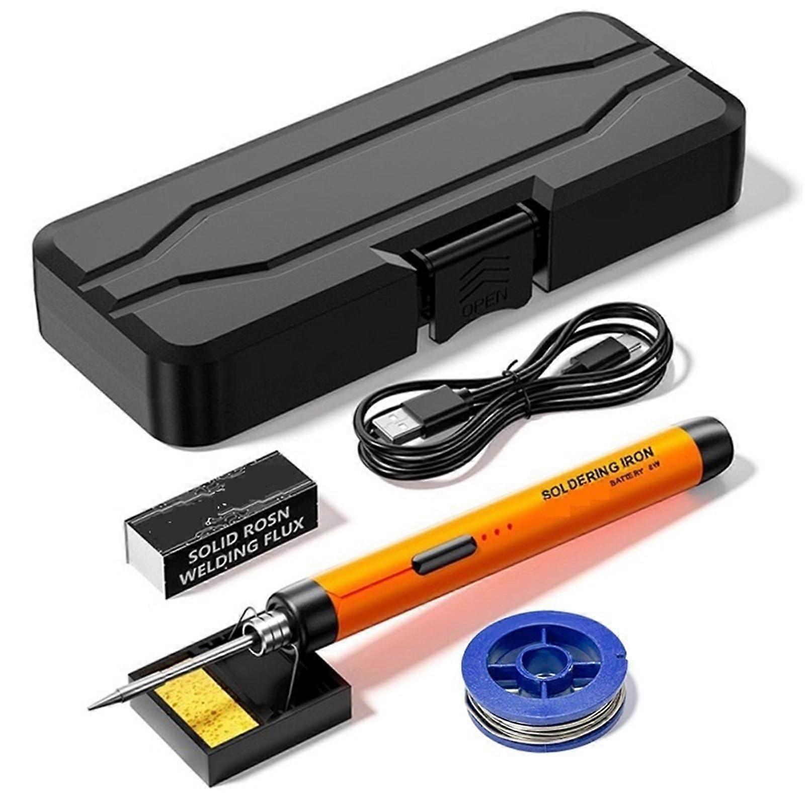 Portable Soldering Iron Set with 1000mAh Battery, Adjustable Temperature Display for PCB, Jewelry and Welding Repairs