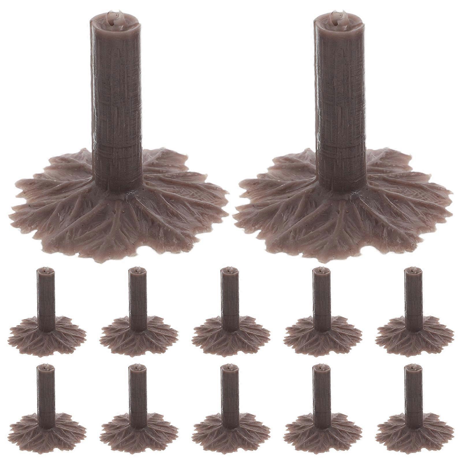 50Pcs Model Trees Holder Base For Architectural Projects DIY Enthusiasts Light Brown Durable Material Easy Assembly