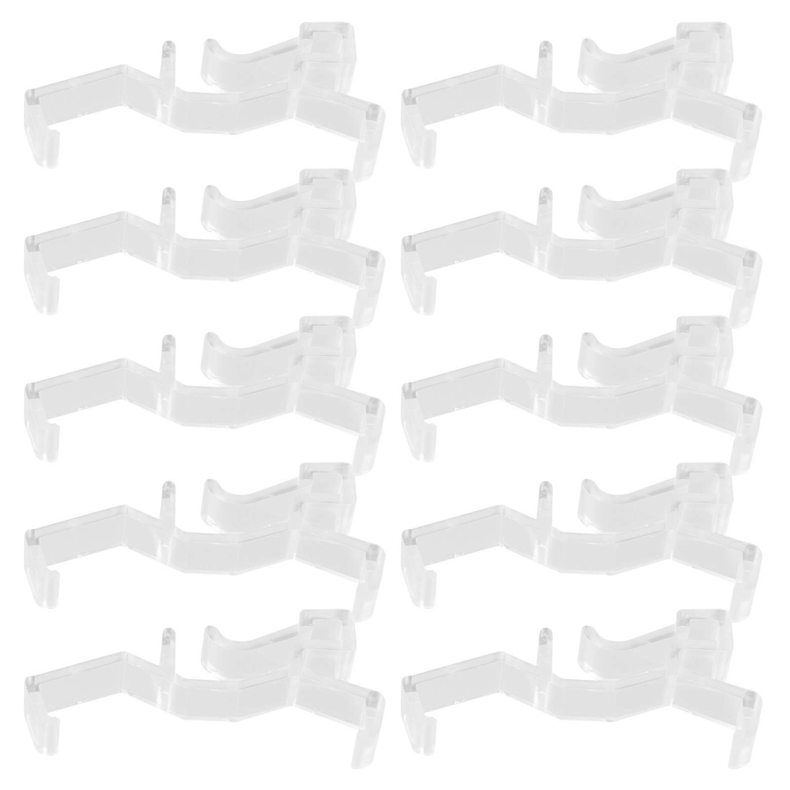Blind Valance Clips Securing Valance Easy Installation 2Inch Transparent 10Pcs