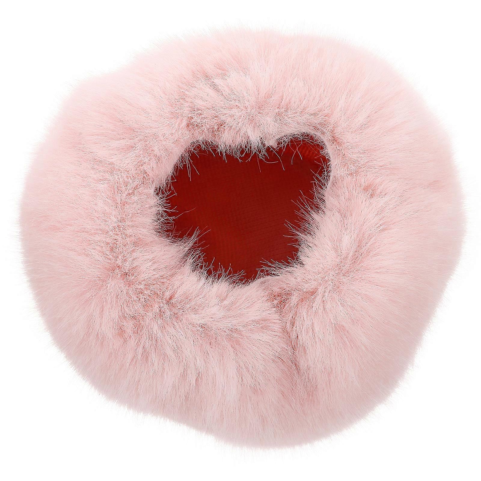 Pink Microphone Cover Fluffy Handheld Foam Sponge Windscreen Shield Protection Micro Fiber Filter for Broadcasting 1 Set