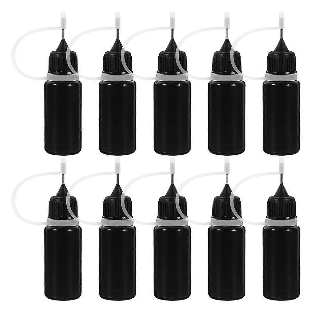 Precision Glue Bottle for DIY Crafts 15Pcs Black Plastic