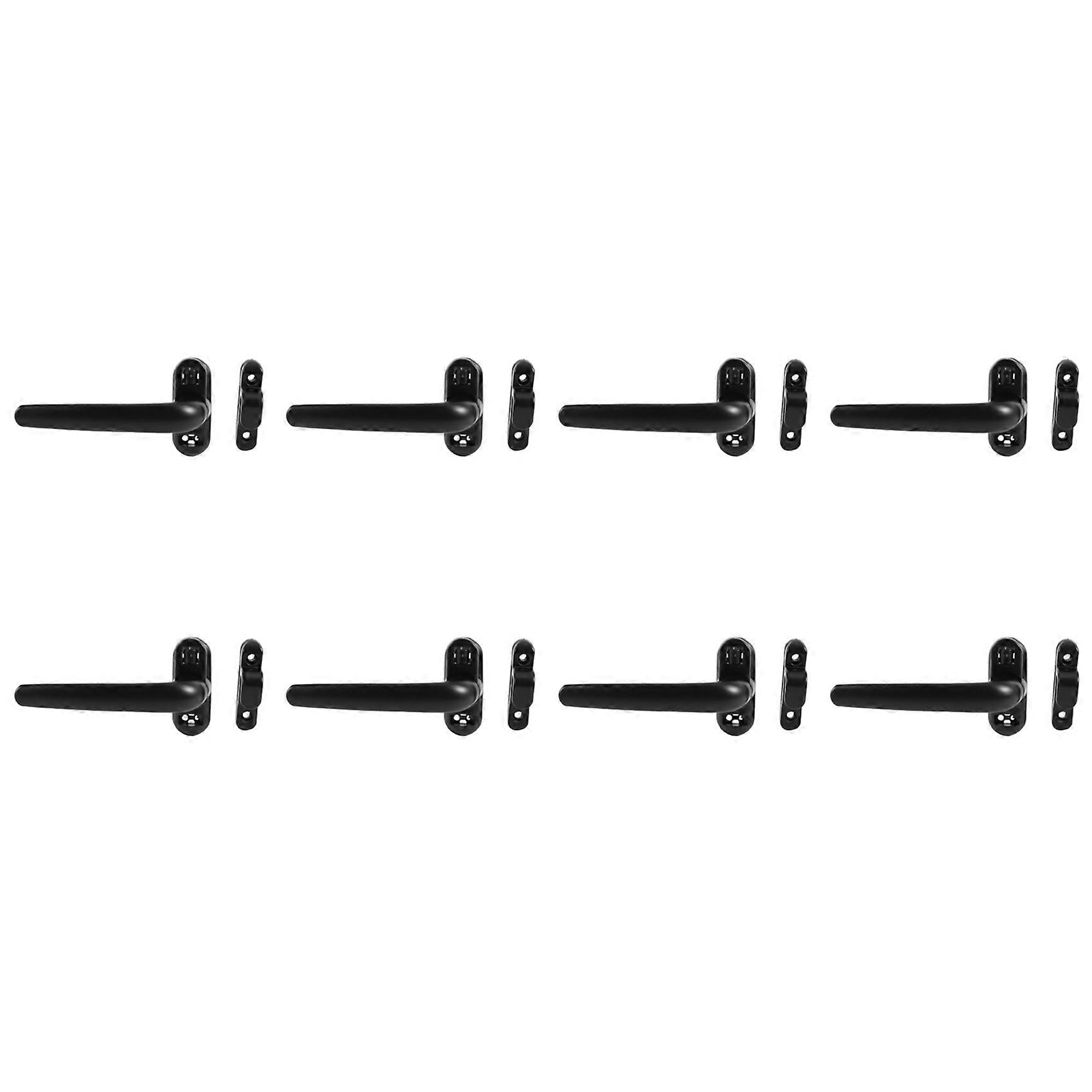 8X Door and Window Handle Lock Casement Window Lock Wheel Handle Black