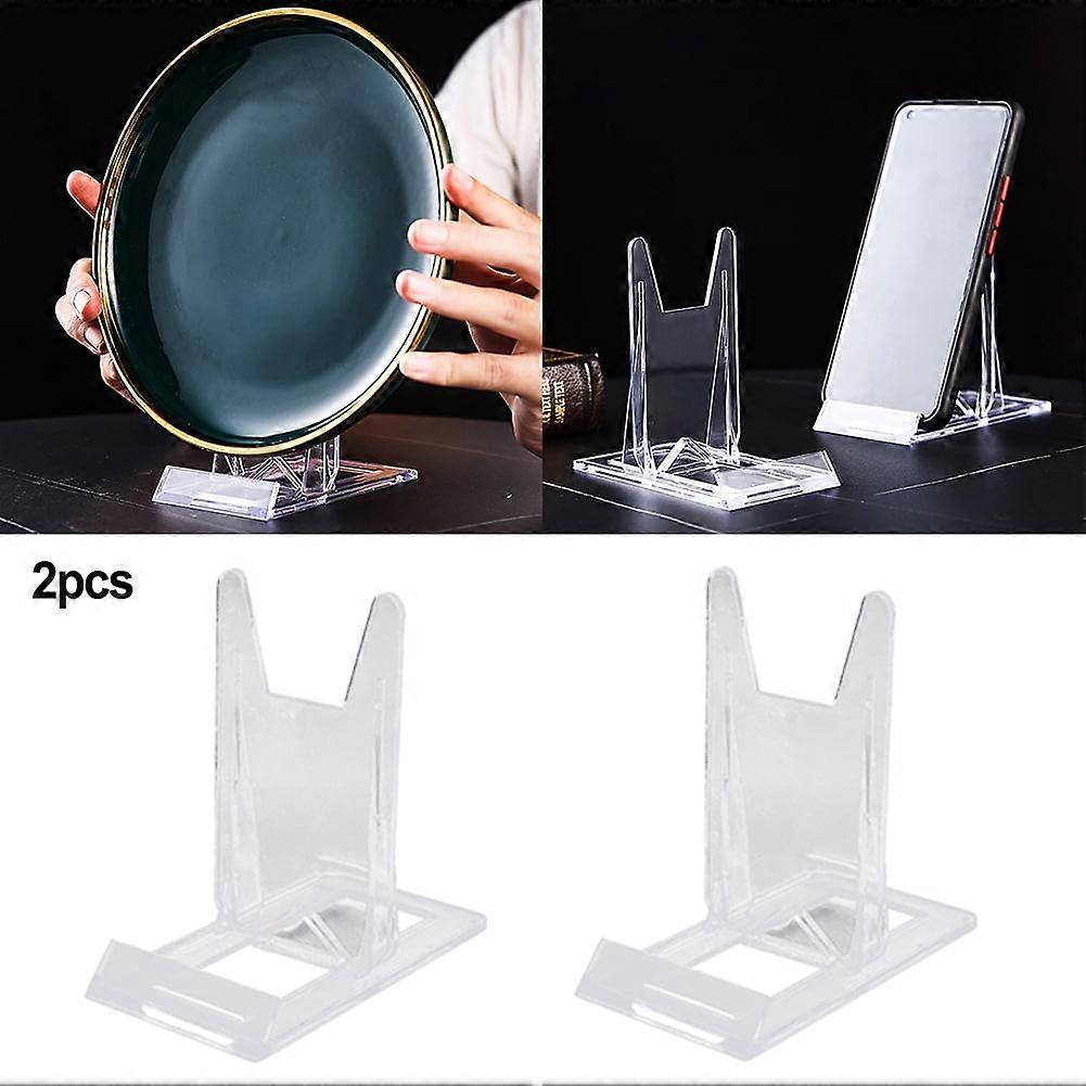 Acrylic Plate Stands Adjustable Clear Acrylic Plastic Display Stand Easel, Plastic Display Holders