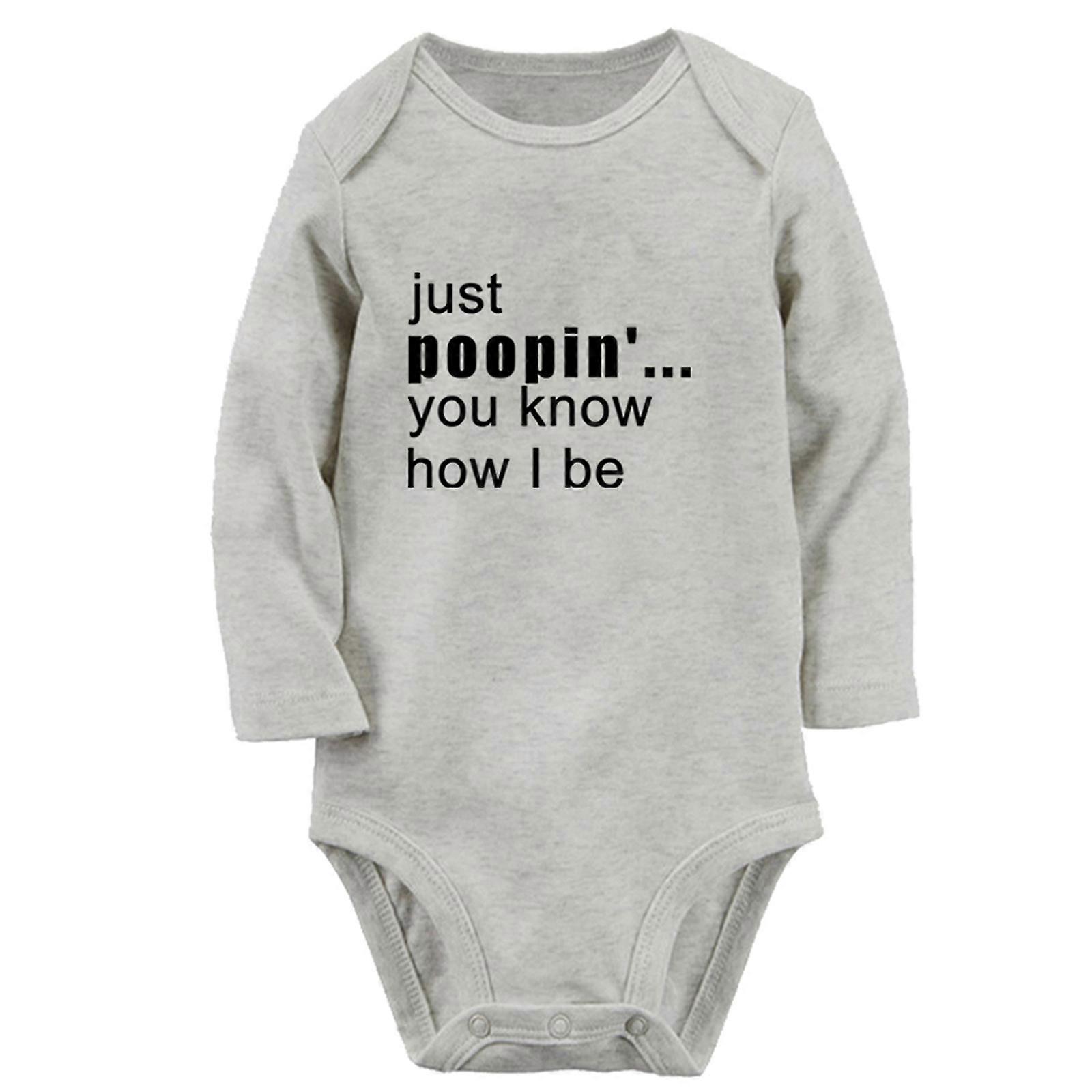 iDzn Just Poopin' You Know How I Be Funny Newborn Baby Rompers
