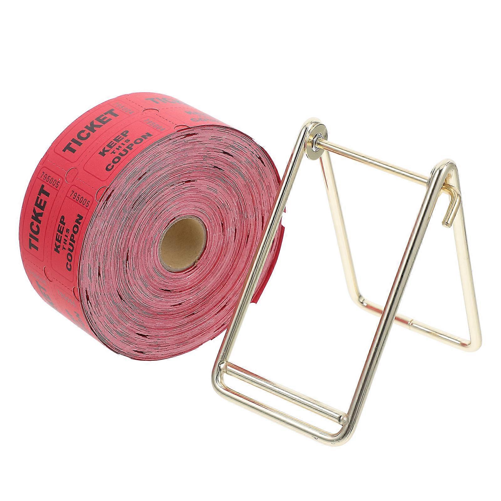1000Pcs Carnival Tickets Raffle Set Red with Stand for Prize Drawing
