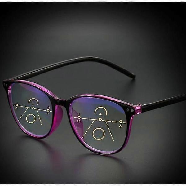 Progressive Multifocal Reading Glasses Blue Light Blocking Computer Glasses Black Red Black Red Strength 1.5
