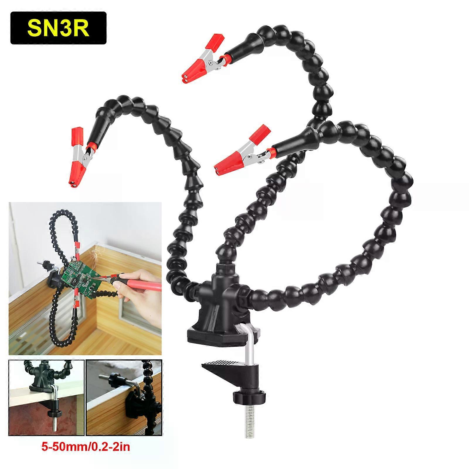 "Toolour 3/4/5-Arm Soldering Helping Hand - Adjustable Third Hand Tool with Desk Clamp & PCB Holder"