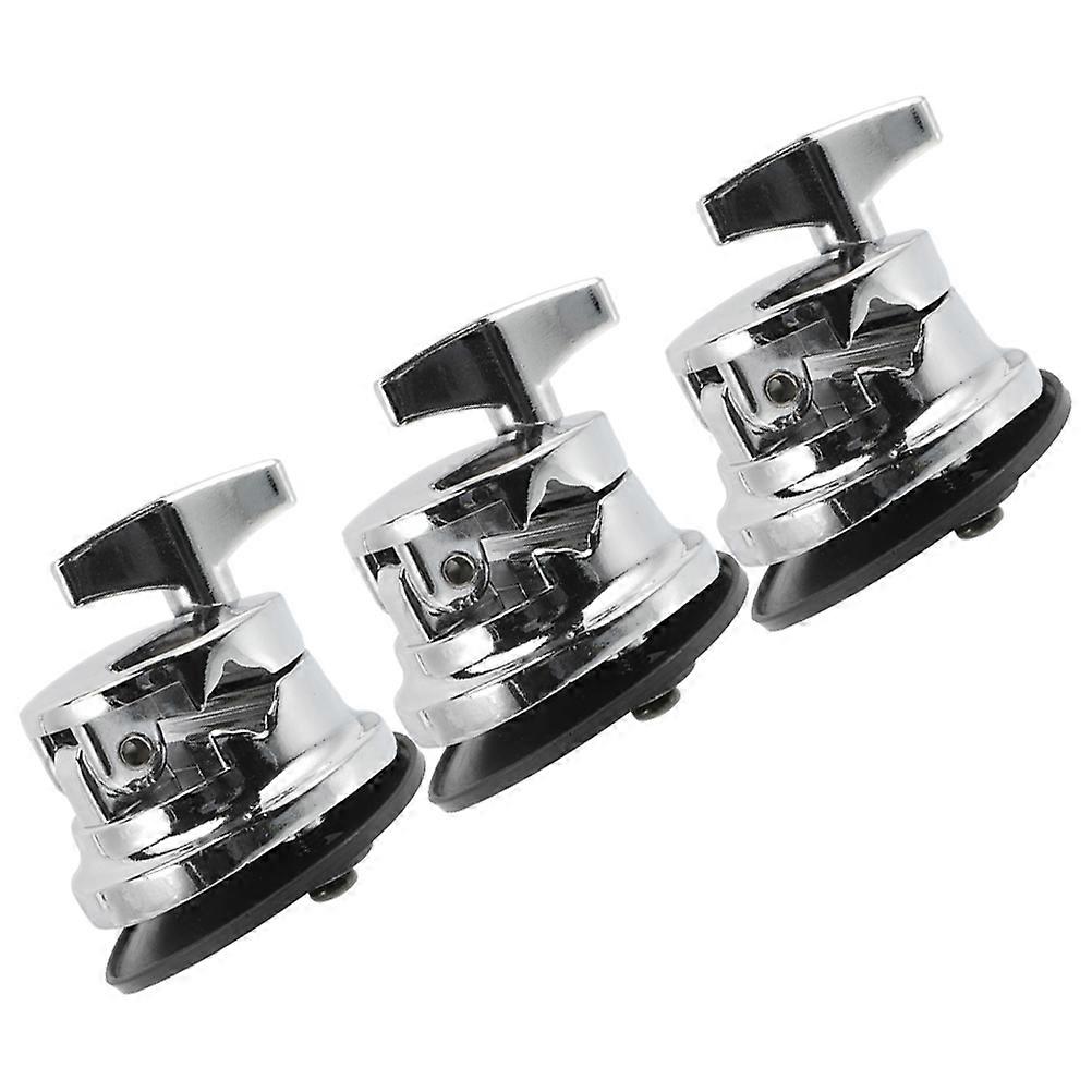 Silver Drum Leg Installation Base for Drum Stand Stable Support 3Pcs