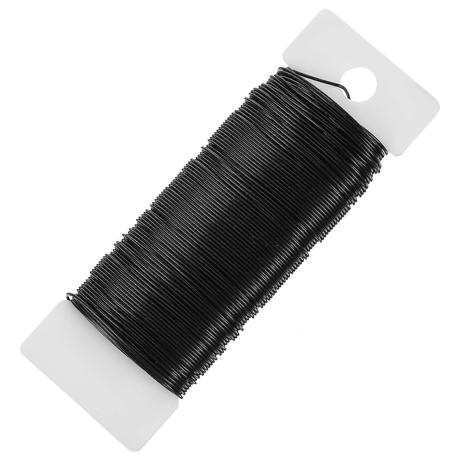 22 Gauge Black Floral Paddle Wire 38 Yards RustResistant for Wreaths and Craft Arrangements