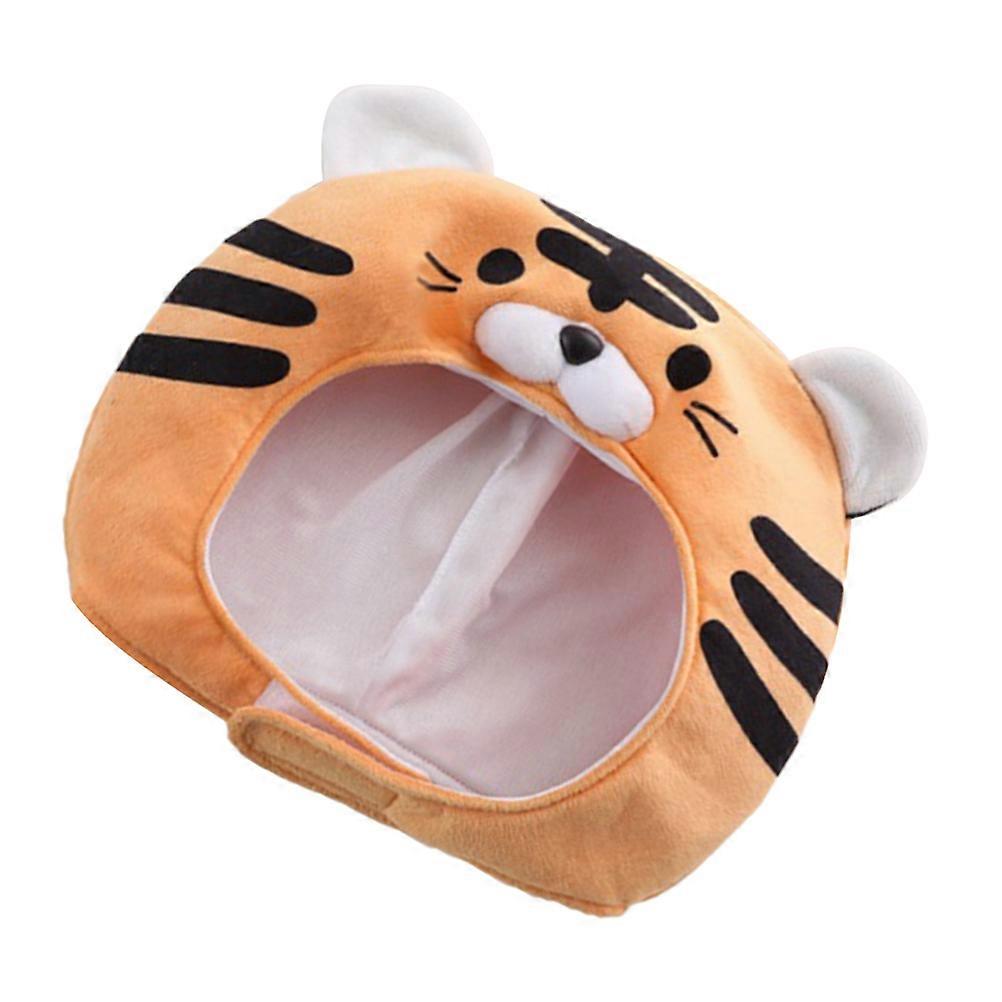 Lovely Tiger Hat 2Pcs Plush Headgear For Halloween And Christmas Event Full Coverage Design Photography Prop