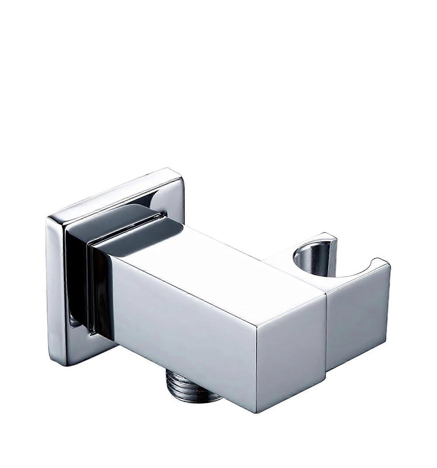 Brass Handheld Showerhead with Square Holder Bracket, Chrome and Gold Faucet Replacement Parts