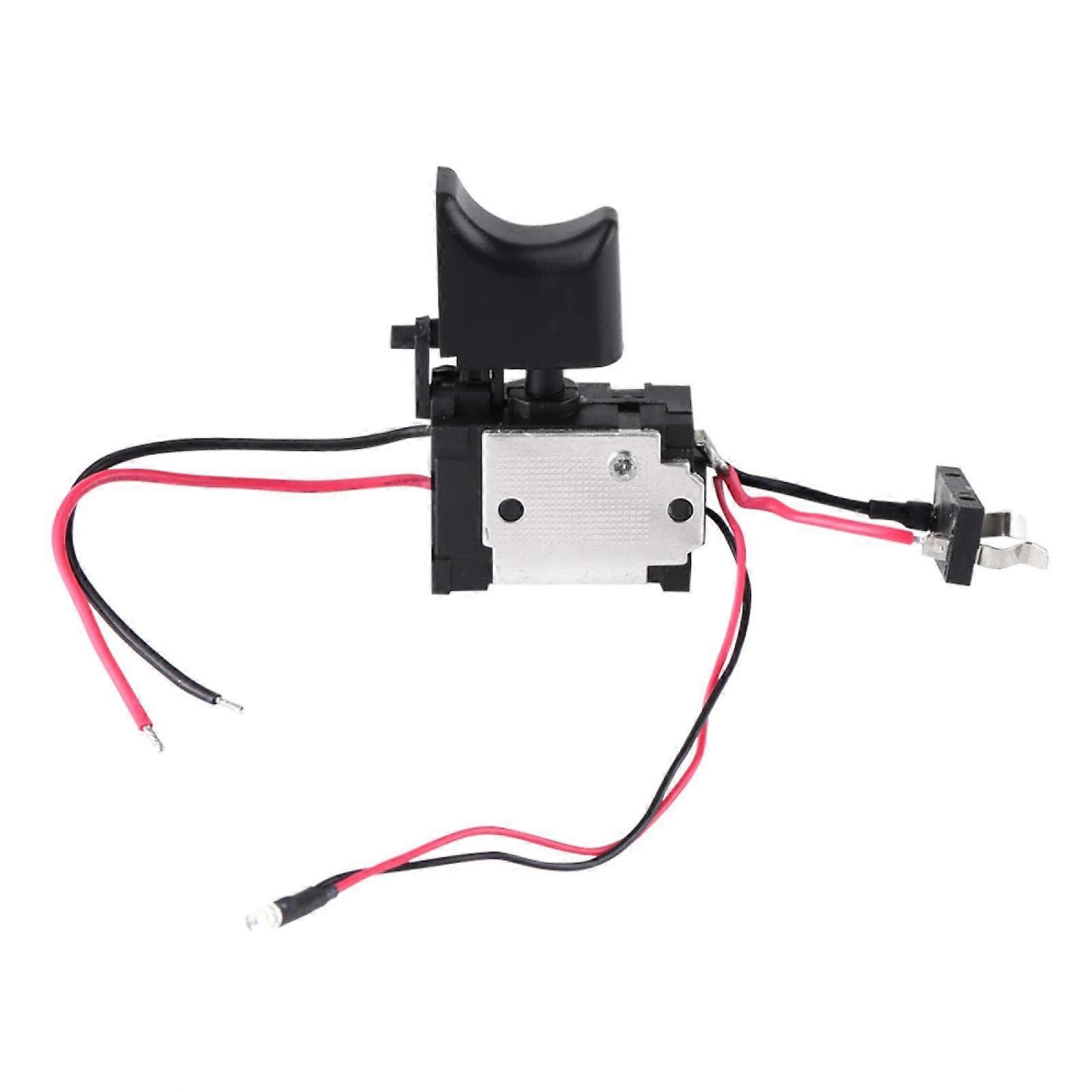 Electric Drill Speed Control Trigger Switch With Small Light, 7.2V24V Lithium Battery Compatible