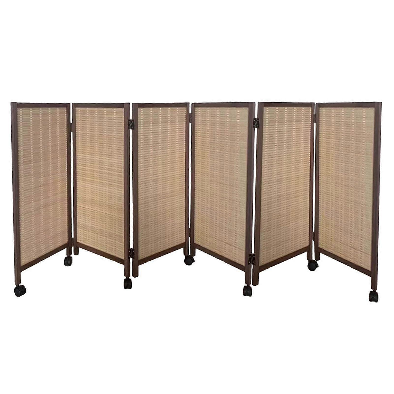 Room Divider with Wheels Blackout Privacy Screen Adjustable Folding Panels for Office Dorm Classroom 47.24x15.74in 6pcs