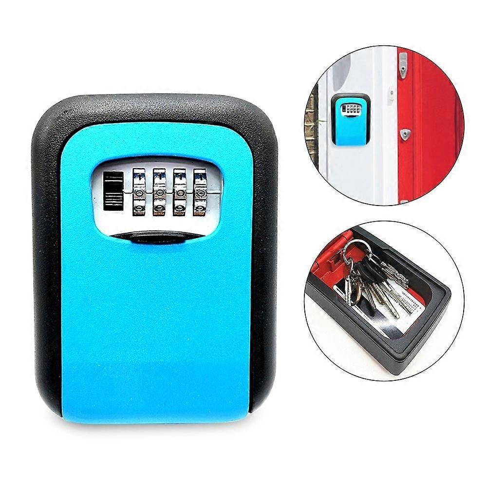 4-Digit Combination Lock Wall Mounted Key Storage Box Security Car Home Key Safe Box