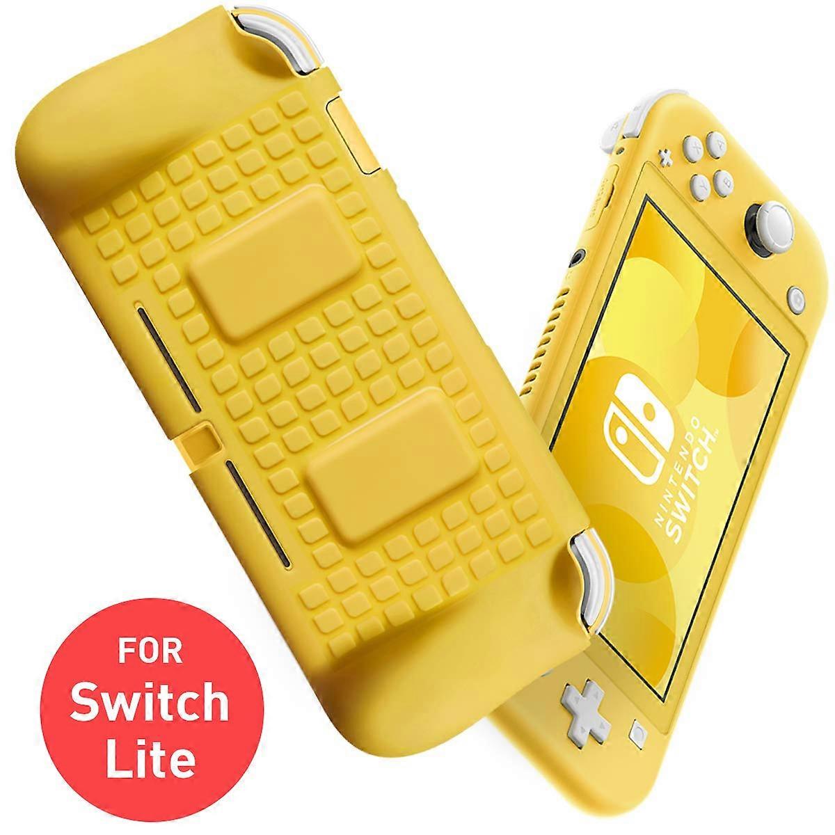 Grip Case with Game Card Slots Shockproof AntiScratch Ergonomic Yellow for Nintendo Switch Lite